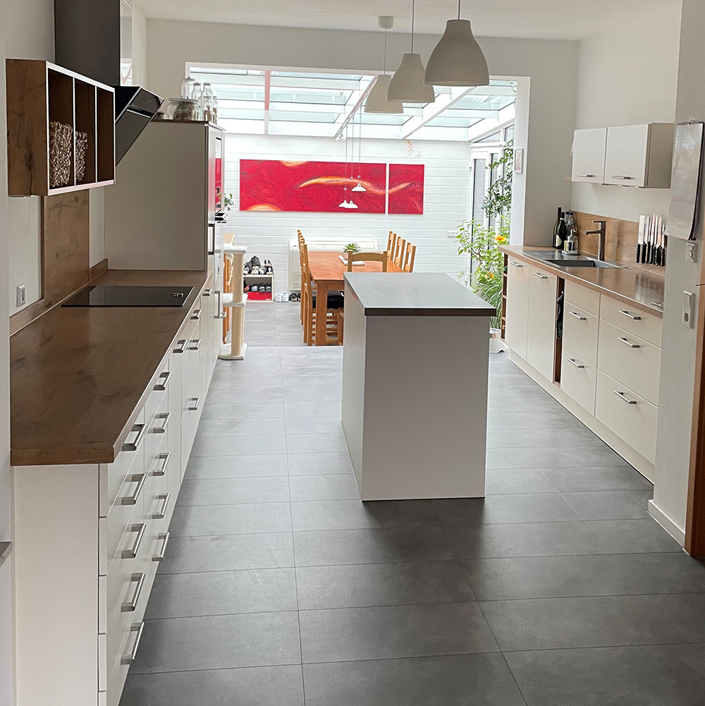 Küchenboden Fliesenoptik